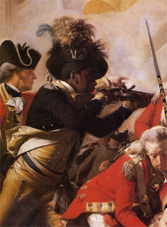Detail from the Death of Major Pierson by Copley