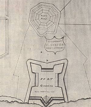 Military map showing the Negro Fort and Fort Gadsden