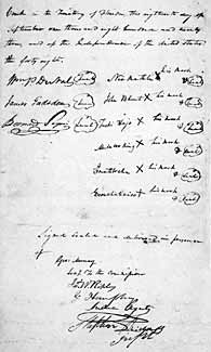 Treaty of Moultrie Creek, signature page