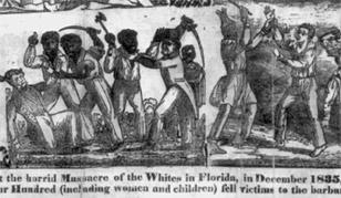 Detail from 1836 engraving depicting Dade's Massacre