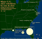 Link to interactive map showing major slave rebellions