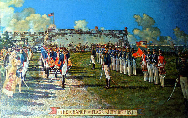 Change of Flags in Florida, 1821