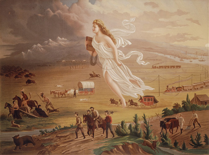American Progress, chromolithograph by Croffut, after John Gast